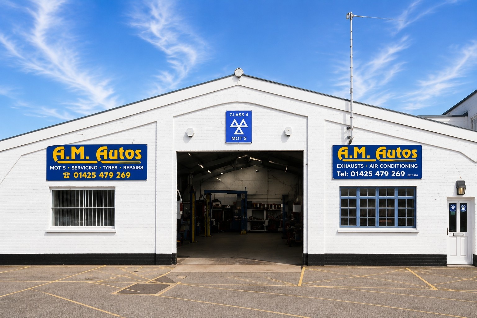 The A.M. Autos garage in Ringwood